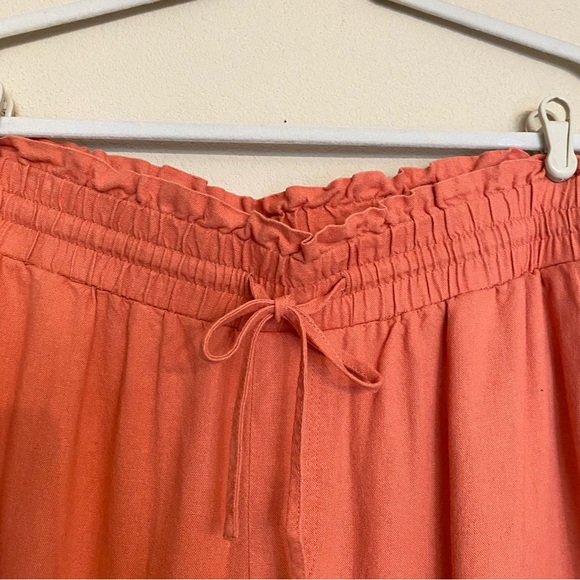 A NEW DAY SIZE XXL PAPER BAG PANTS LINEN ORANGE - Picture 4 of 12
